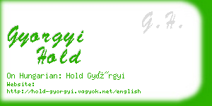 gyorgyi hold business card